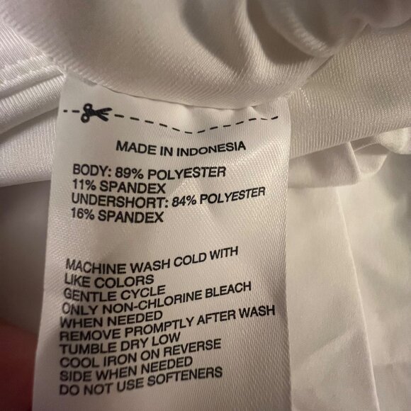 DSG Pleated Mid Rise‎ Skort, XXL, White - Picture 7 of 9